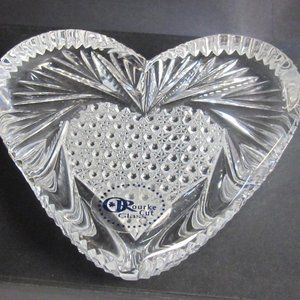 Hand made cut glass heart